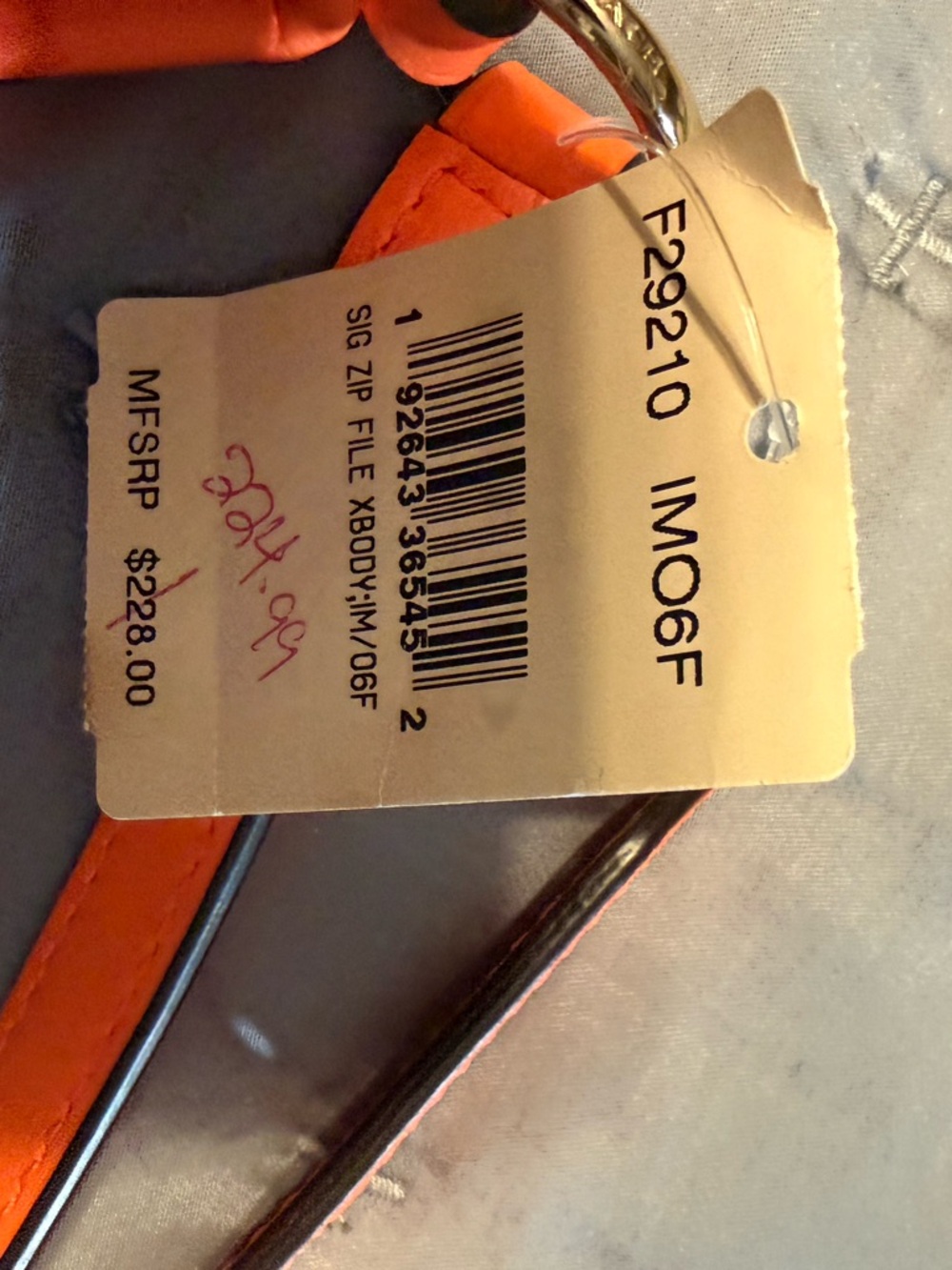 Coach Signature Crossbody Bag with Orange Trim - Picture 3 of 8